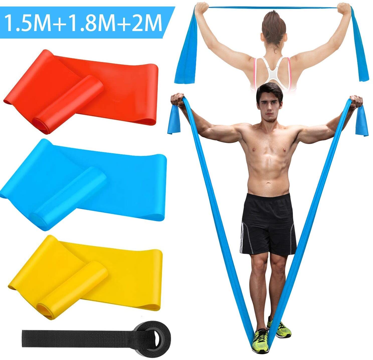 Crossfit Equipment - Elastyczne taśmy fitness 3 szt. Taśmy