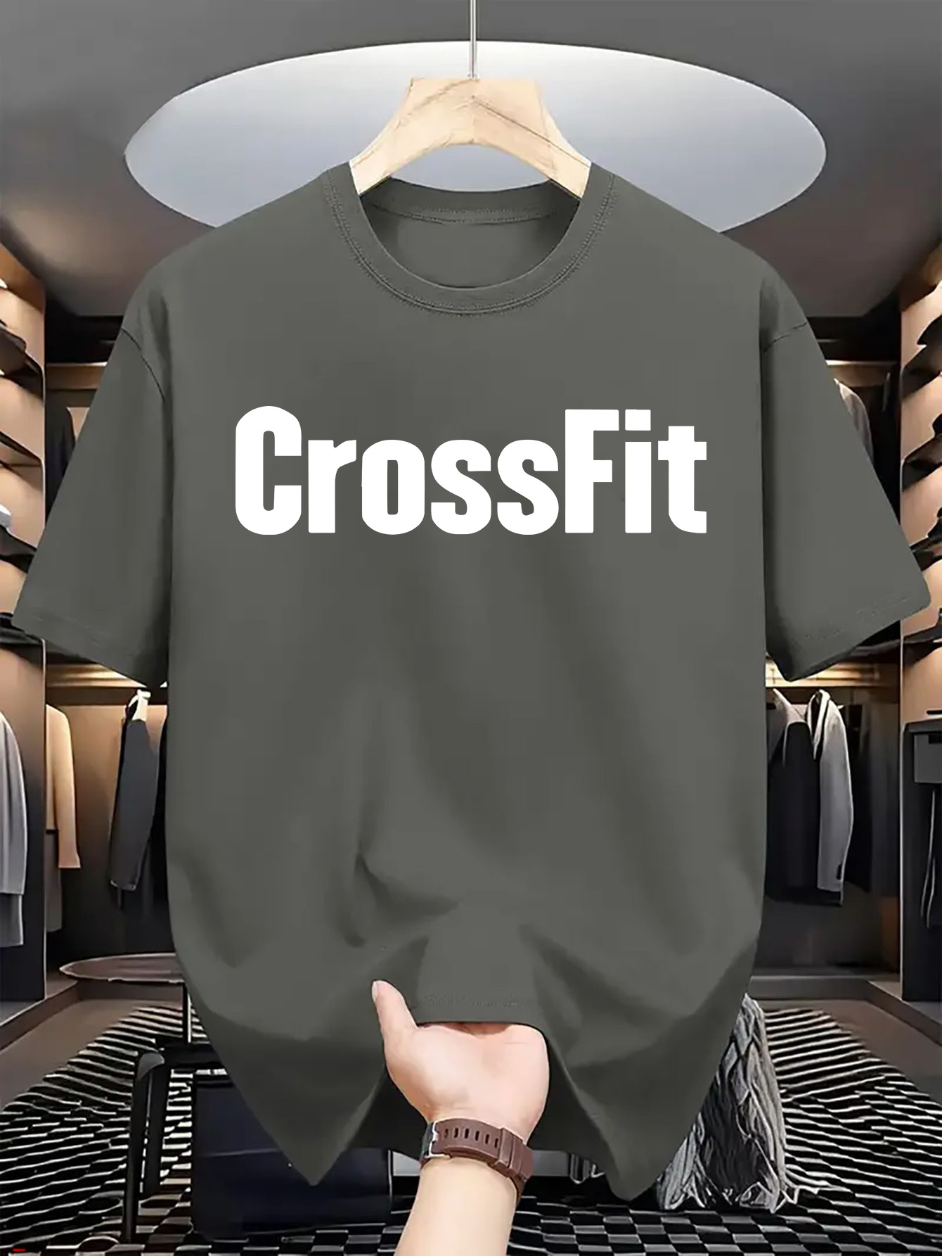 Crossfit Mayhem - Męska letnia koszulka sportowa z krótkim